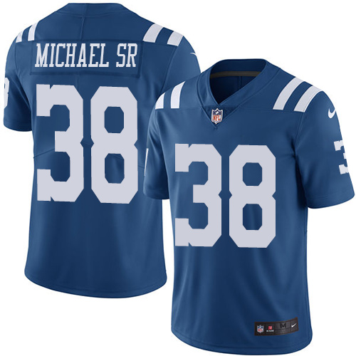 Indianapolis Colts #38 Limited Christine Michael Sr Royal Blue Nike NFL Men Rush Vapor Untouchable Jersey->youth nfl jersey->Youth Jersey